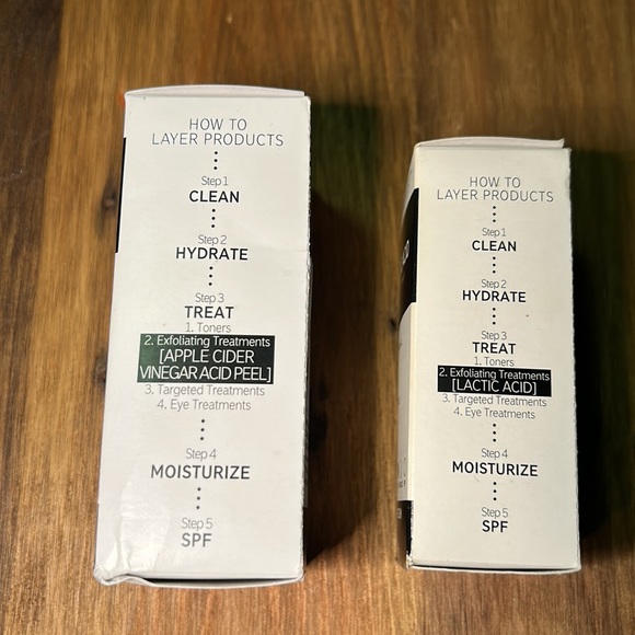 New, The Inkey List Apple cider vinegar acid peel and Lactic Acid Serum. - Picture 2 of 4